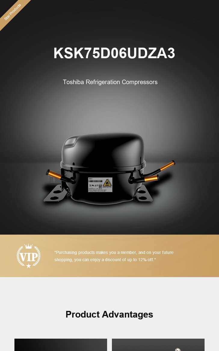 Toshiba Compressor KSK75D06UDZA3, technical parameters pdf, structure diagram